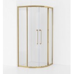 Душевой уголок Cezares RELAX 90х90х200 прозрачное стекло брашированное золото RELAX-304-R-2-90-C-BORO