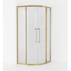 Душевой уголок Cezares RELAX 90х90х200 прозрачное стекло брашированное золото RELAX-304-R-2-90-C-BORO
