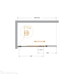 Душевая шторка на ванну CEZARES SLIDER с фиксированной створкой прозрачное стекло брашированное золото SLIDER-FIX-VF-11-90/150-C-BORO