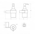Диспенсер для мыла подвесной Cezares STYLUS брашированное золото STYLUS-SOIS-V-BORO