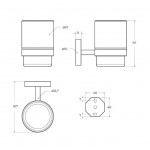 Стакан подвесной Cezares стекло, брашированное золото RELAX-TUMS-BORO