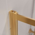 Душевая шторка на ванну CEZARES SLIDER с фиксированной створкой прозрачное стекло брашированное золото SLIDER-FIX-VF-11-90/150-C-BORO