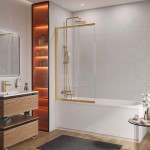 Душевая шторка на ванну CEZARES SLIDER с фиксированной створкой прозрачное стекло брашированное золото SLIDER-FIX-VF-11-90/150-C-BORO