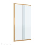 Душевая шторка на ванну CEZARES SLIDER с фиксированной створкой прозрачное стекло брашированное золото SLIDER-FIX-VF-11-90/150-C-BORO