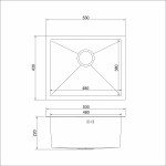 Кухонная мойка Mixline Pro 53х43 хром 547231