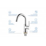 Смеситель для раковины AQUATEK Европа хром AQ1307CR Смеситель для раковины AQUATEK Европа хром AQ1307CR