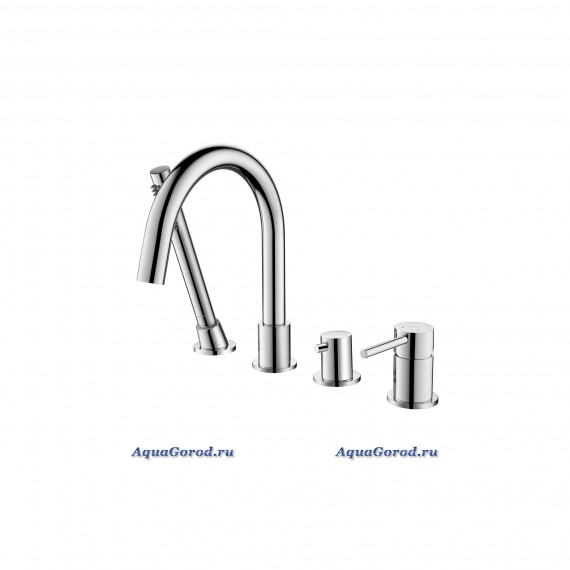 Смеситель на борт ванны AQUATEK Европа на 4 отверстия хром AQ1348CR