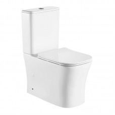 Унитаз-компакт с бачком и сиденьем микролифт AZARIO Anteo SQUARE белый AZ-1218A