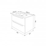 Тумба с раковиной Iddis Edifice 80 подвесная белый EDI80W0i95K