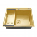 Кухонная мойка Gappo 60х50 золото GS6050-3