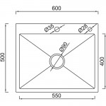 Кухонная мойка Gappo 60х50 золото GS6050-3