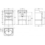 Тумба под раковину Kerama Marazzi Pompei 60 напольная белый PO.M.60.2/WHT 