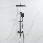 Душевая система Shevanik вороненая сталь S6136T