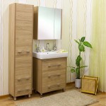 Зеркало-шкаф Sanflor Ларго 70 L вяз швейцарский