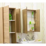 Зеркало-шкаф Sanflor Ларго 70 L вяз швейцарский