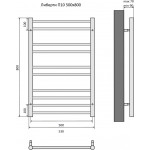 Полотенцесушитель водяной Aquatek Либерти П10 500х800 AQ RR1080CH