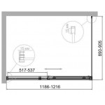 Душевой уголок Cezares Duet Soft -M AH 1 120/90 C Cr раздвижной, прозрачное стекло