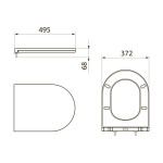 Крышка сиденье Point Виктория, дюропласт, микролифт, белая PN46061