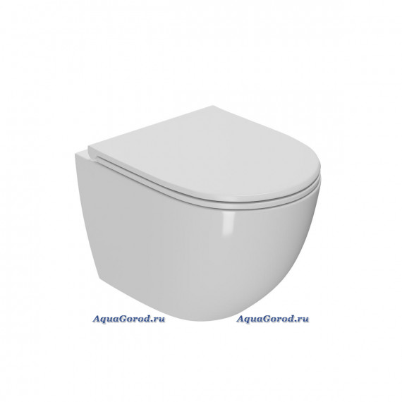 Унитаз подвесной Point Афина безободковый, белый, сиденье дюропласт микролифт быстросъем., PN41041