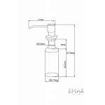 Дозатора для жидкого мыла Emar ЕД-401D.PVD Dark