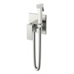 Гигиенический душ Boheme Qubic 477-NB со смесителем, с внутренней частью brushed nickel