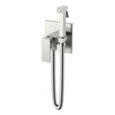 Гигиенический душ Boheme Qubic 477-NB со смесителем, с внутренней частью brushed nickel