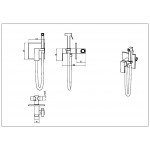 Гигиенический душ Boheme Qubic 477-NB со смесителем, с внутренней частью brushed nickel