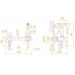 Гигиенический душ RGW Shower Panels SP-215 со смесителем, хром 581408215-01