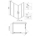 Душевой уголок Niagara Nova NG-6610-08 120x80, прямоугольный