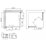 Душевое ограждение Vegas Glass ZA-F Novo 110x90x190 раздвижные двери профиль черный матовый стекло прозрачное ZA-F NOVO 110*90 02М 01