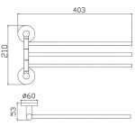 Полотенцедержатель Haiba HB8313 тройной