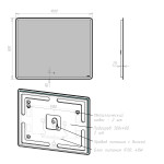 Зеркало Lemark Element 100, с подсветкой и подогревом LM100Z-E