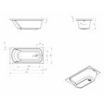 Ванна акриловая Eurolux MIAMIKA 170х70