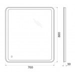 Зеркало BelBagno SPC-MAR-700-800-LED-TCH