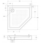 Душевой поддон BelBagno TRAY-BB-P-90-15-W