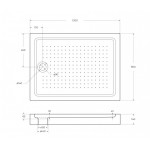 Душевой поддон BelBagno TRAY-BB-AH-120/90-15-W акриловый