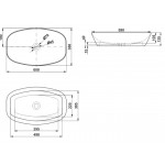 Раковина Melana накладная A500A-805 60х38 см