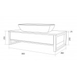 Тумба GRUNGE LOFT 80П 1в.я У85848 бетон тёмный