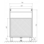 Тумба под умывальник 1Marka Соната 75 напольная белый У51039 Тумба под умывальник 1Marka Соната 75 напольная белый У51039