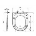 Сиденье для унитаза Weltwasser тонкое дюропласт микролифт WW 2211 GL-WT