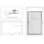 Душевая дверь в нишу Kubele DE019D2-CLN-BLMT 120 см, профиль матовый черный, стекло прозрачное