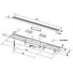 Душевой лоток Plastbrno DESIGN 4 SZA4750 с решеткой и опорами