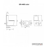 Унитаз-компакт Grossman Color с сиденьем микролифт бежевый матовый GR-4480BEMS