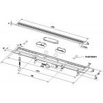 Душевой трап Plastbrno DESIGN с решеткой и опорами SZA4850