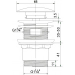 Донный клапан для раковины STWORKI Монтре круглый хром глянец MO-08cr