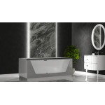 Ванна акриловая Aima Design NEO 170x75 с 1 стеклом серый матовый 01нео1775с1с
