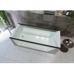 Ванна акриловая Aima Design NEO 170x75 с 2 стеклами серый матовый 01нео1775с2с