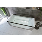 Ванна акриловая Aima Design NEO 170x75 с 2 стеклами серый матовый 01нео1775с2с