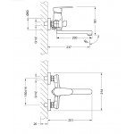 Смеситель Lemark Point LM0317C для ванны с душем