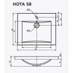 Раковина Нота New Polytitan 58 для мебели 1Marka Ц0000004832